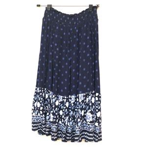 BNWOT floral navy skirt